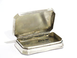 3 in - Sterling Silver Antique Dutch Floral Snuff Box