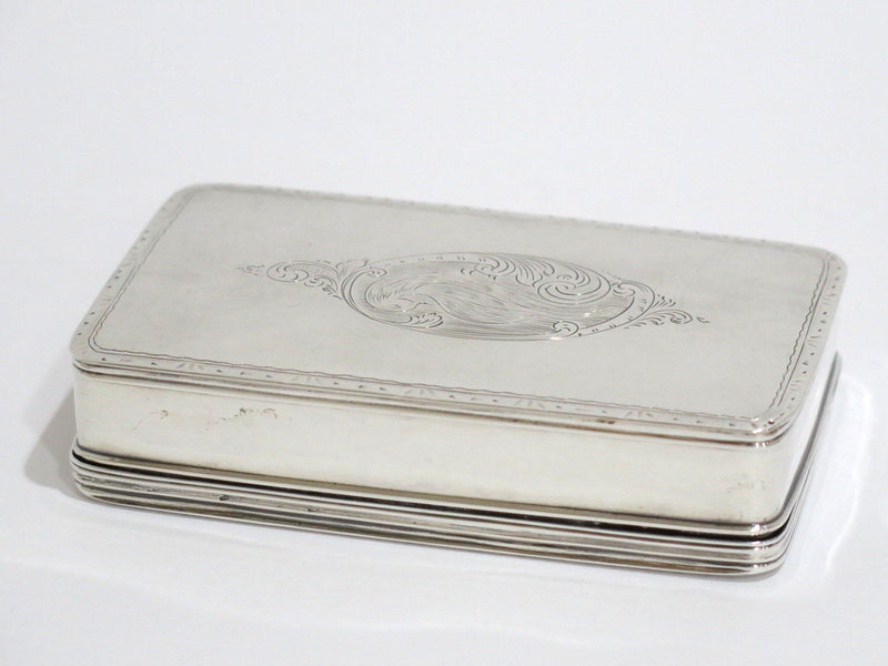 4 in - Sterling Silver Antique Dutch Life Scenes Snuff Box