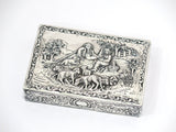 4 5/8 in - European Silver Gilt Interior Antique Continental Shepherd Box