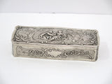 6 3/8 in - European Silver Antique German Date Gift Scene Box