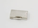 1 3/8 in - 835 Silver Antique Continental Striped Pill Case