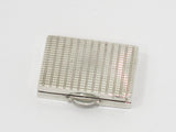 1 3/8 in - 835 Silver Antique Continental Striped Pill Case