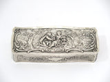 6 3/8 in - European Silver Antique German Date Gift Scene Box