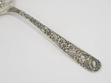 9 1/8 in - Sterling Silver S. Kirk & Son Antique Floral Repousse Serving Spoon