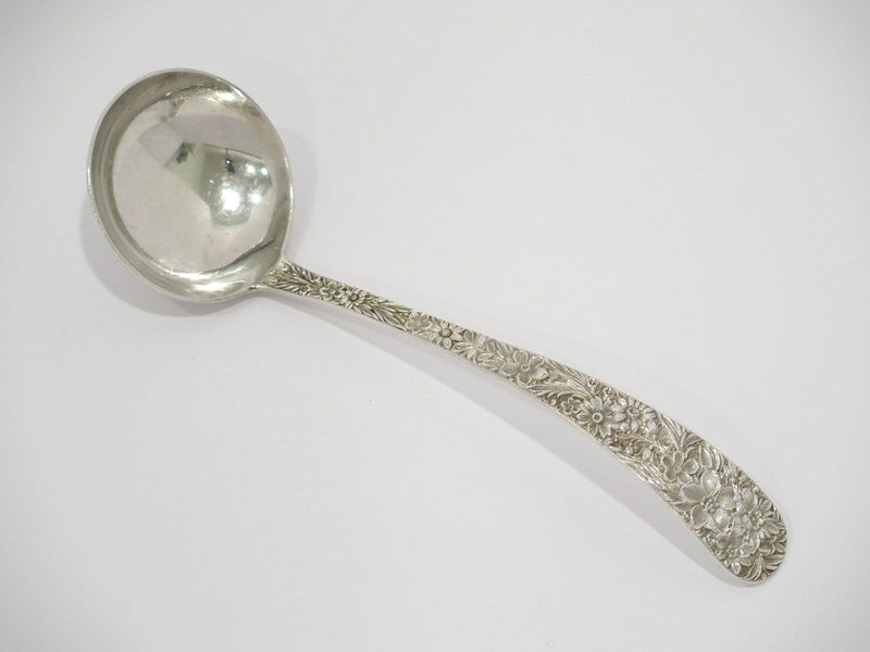 6 3/8 in - Sterling Silver S. Kirk & Son Antique Floral Repousse Gravy Ladle