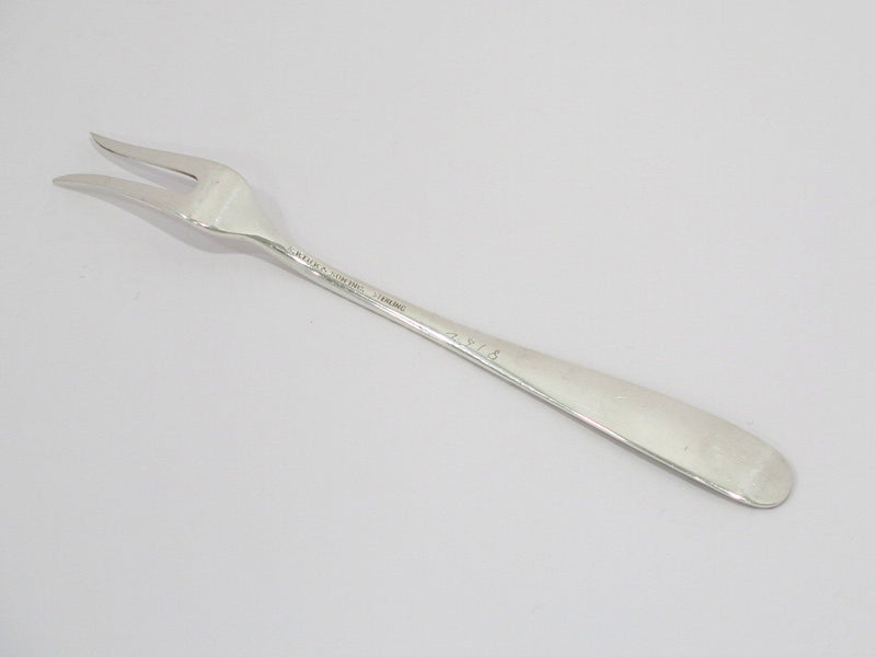 5 7/8 in - Sterling Silver S. Kirk & Son Antique Floral Repousse Olive Fork