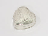 1 1/8 in - Sterling Silver Vintage Italian Heart Pill Case