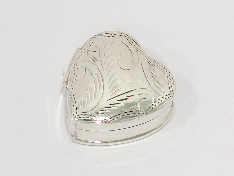 1 1/8 in - Sterling Silver Vintage Italian Heart Pill Case