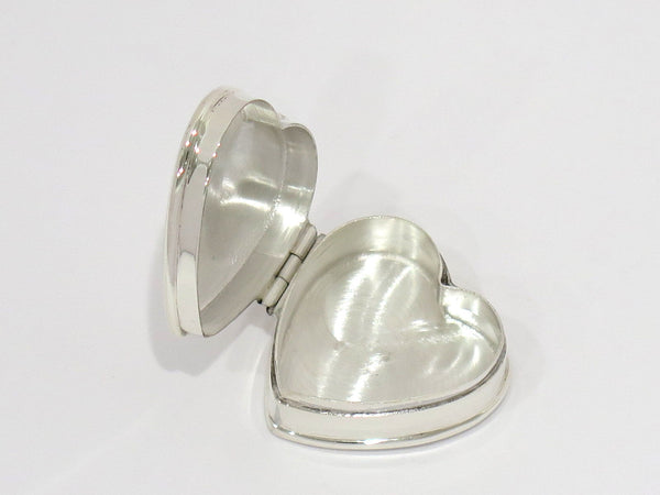 1 1/8 in - Sterling Silver Vintage Italian Heart Pill Case