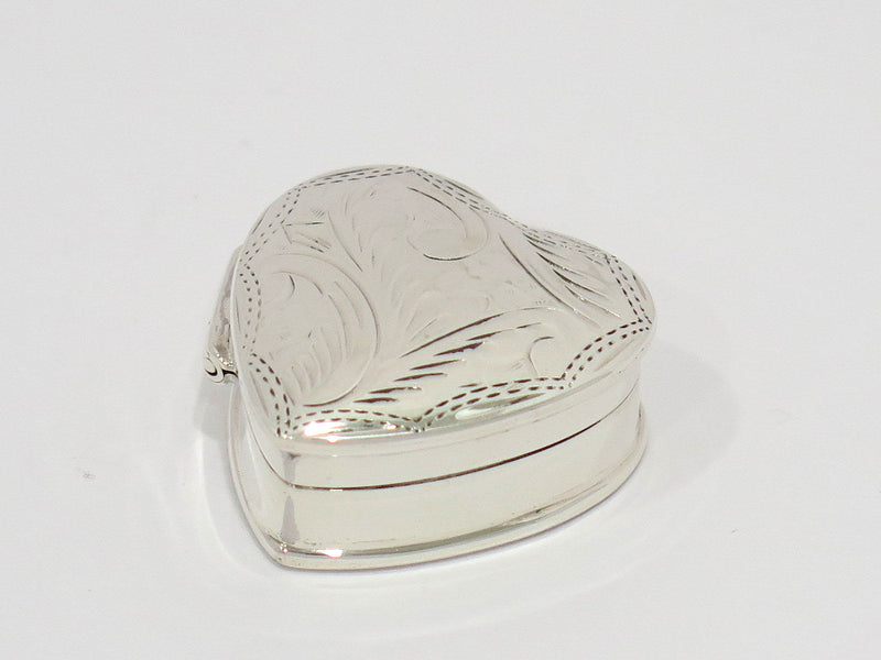 1 1/8 in - Sterling Silver Vintage Italian Heart Pill Case
