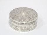 2 7/8 in - Sterling Silver Gilt Interior Tiffany & Co. Antique Floral Round Jar