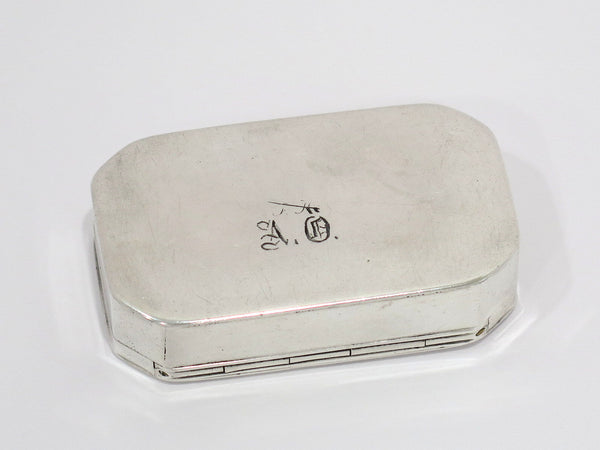 3 1/8 in - Sterling Silver Antique Swedish Angelholm c. 1912 Snuff Box