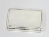 3 in - Sterling Silver Gold Wash Interior Antique English 1824 Snuff Box