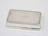 3 in - Sterling Silver Gold Wash Interior Antique English 1824 Snuff Box