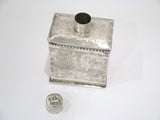 5 5/8 in - European Silver Antique Continental Dating Scenes Tea Caddy