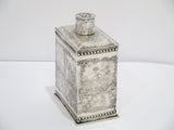 5 5/8 in - European Silver Antique Continental Dating Scenes Tea Caddy