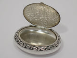 2.5 in - European Silver Antique Dutch Battle Scene Oval Snuff Box