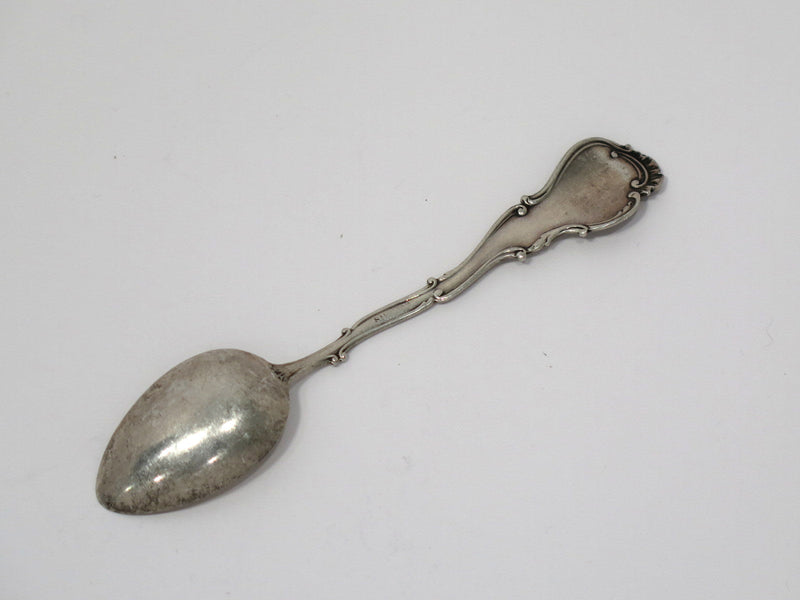 4 in - Sterling Silver Antique American "Old Point" Marine Themed Teaspoon