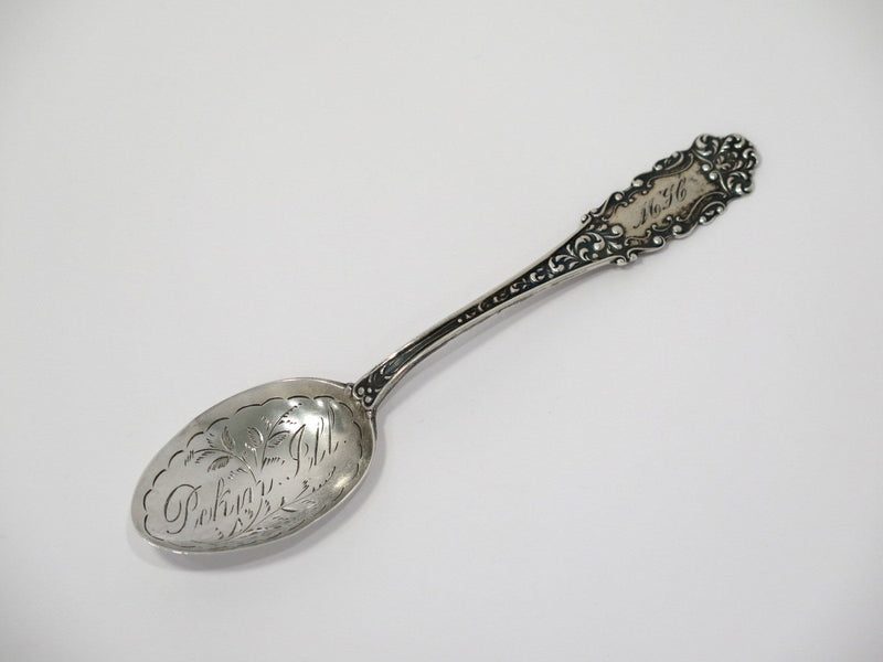 5 3/8 in - Sterling Silver Antique American Floral Teaspoon