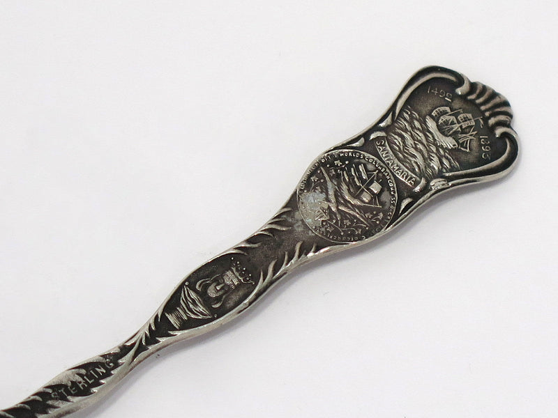 4 1/8 in Sterling Silver Antique c 1893 American "Columbian Exposition" Teaspoon