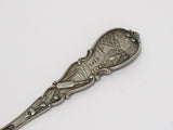 4 in - Sterling Silver Gilt CB & H Antique Native American Themed Teaspoon