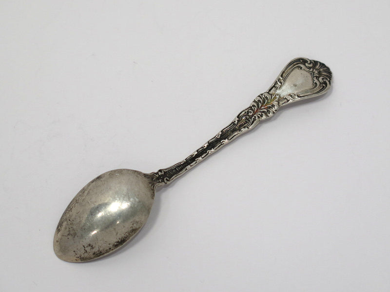 4" Sterling Silver Alvin Antique "The Capitol Albany NY" Floral Scroll Teaspoon