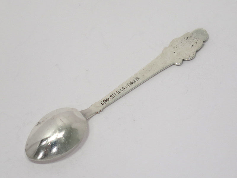 4 piece - 3.75 in - Sterling Silver Cohr Antique Danish Floral Teaspoon Set