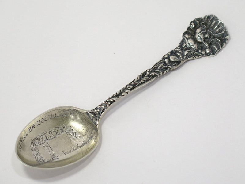 5 in - Sterling Silver Manchester Silver Co. Antique "Duluth" Poppy Teaspoon