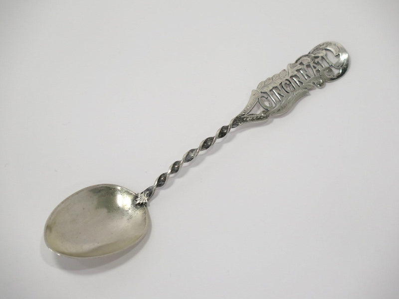 5 3/8 in - Sterling Silver Antique American Twist "Cincinnati" Teaspoon