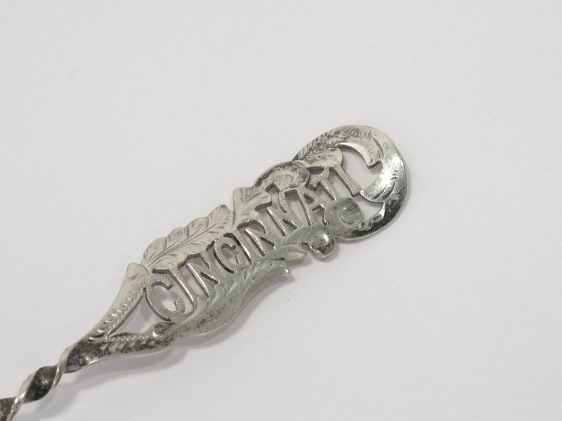 5 3/8 in - Sterling Silver Antique American Twist "Cincinnati" Teaspoon