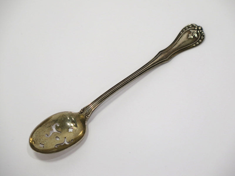 5 7/8 in - Sterling Silver Gilt Reed & Barton Antique Slotted Spoon