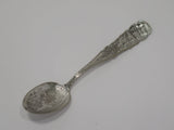 4 3/8 in - Sterling Silver U.S. Sterling Antique Apple Grape Harvest Teaspoon