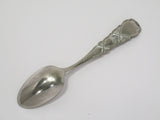 4 3/8 in - Sterling Silver U.S. Sterling Antique Apple Grape Harvest Teaspoon