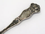 5 7/8 in - Sterling Silver Wallace Antique California Seal Flower Teaspoon