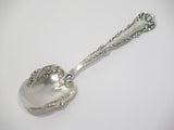 5.5 in - Sterling Silver Whiting Antique Floral Scroll Serving Spoon