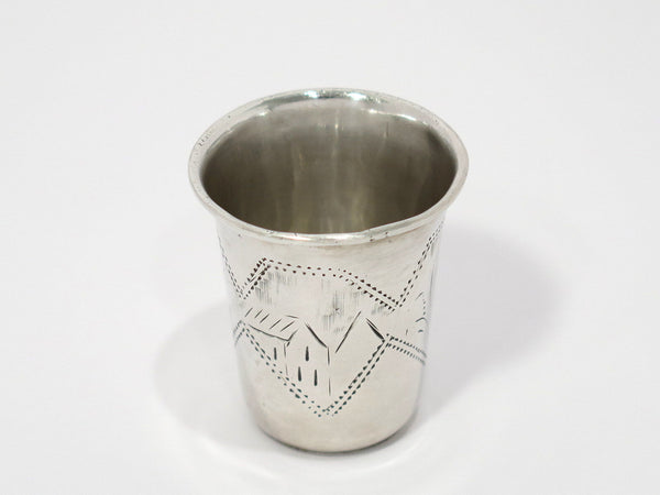 1 5/8 in - 84 Silver Antique Russian Vodka Shot Cup