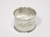 1 5/8 in - 84 Silver Antique Russian Floral Napkin Ring