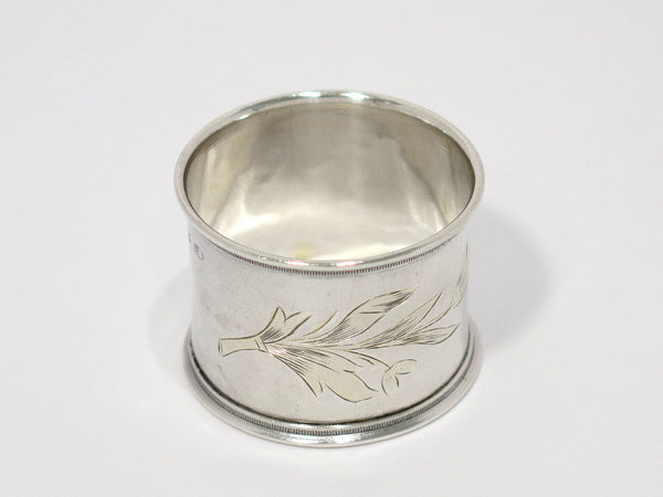 1 5/8 in - 84 Silver Antique Russian Floral Napkin Ring
