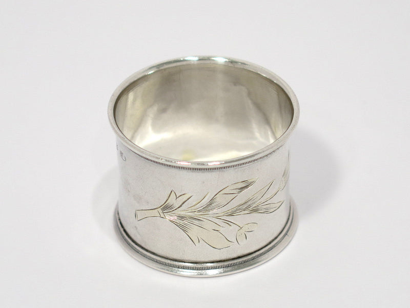 1 5/8 in - 84 Silver Antique Russian Floral Napkin Ring