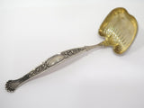 12.5 in - Sterling Silver Gilt Whiting Antique Floral Ornament & Shape Ladle