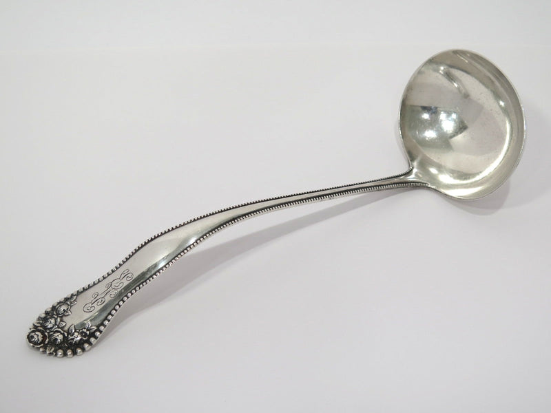 10.5 in - Sterling Silver Gorham Antique Rose Ladle