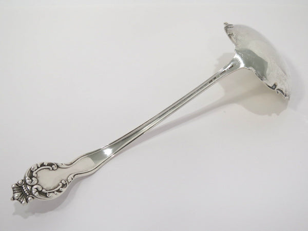 10.5 in - Sterling Silver Gilt Antique American Scroll Ladle