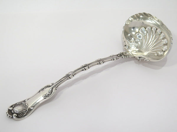 10.5 in - Sterling Silver Antique American Scroll Floral-Shaped Ladle