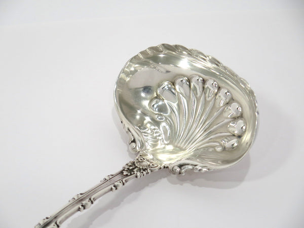 10.5 in - Sterling Silver Antique American Scroll Floral-Shaped Ladle