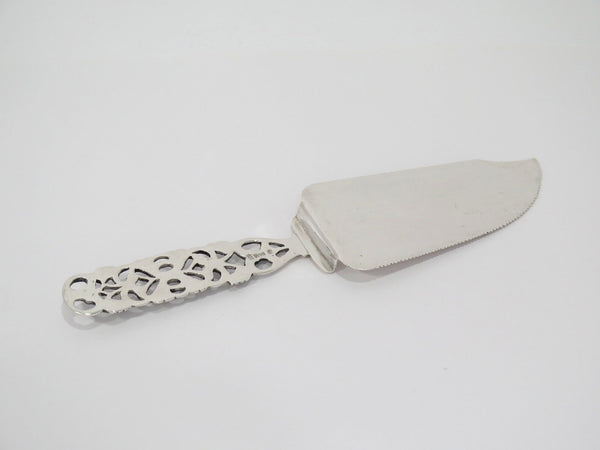 9 in - Sterling Silver Antique American Floral Openwork Cake/Pie Knife