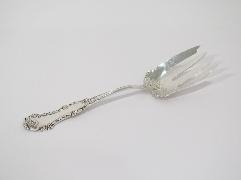 8.75 in - Sterling Silver Whiting Antique Floral Scroll Serving Fork