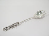 9.25 in - Sterling Silver Antique American Floral Openwork Serving Spork