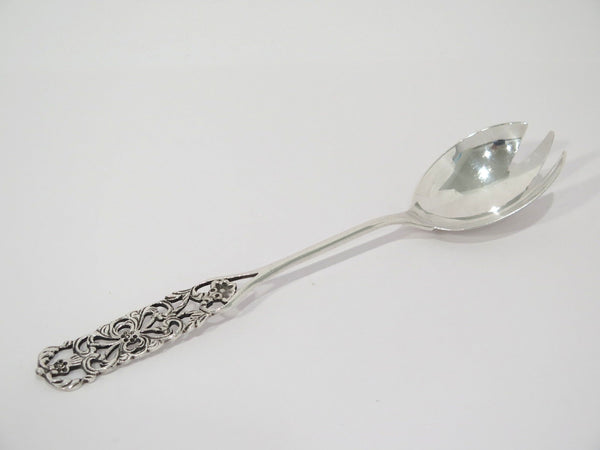 9.25 in - Sterling Silver Antique American Floral Openwork Serving Spork