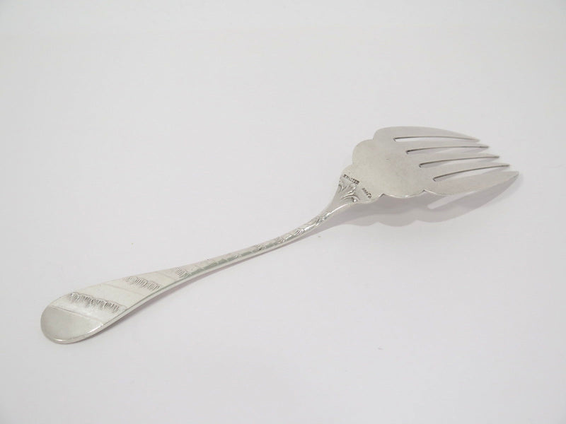 8 5/8 in - European Silver H. Walter Antique German Floral Serving Fork