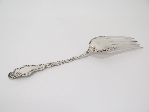 9.25 in - Sterling Silver Durgin Antique Floral Serving Fork